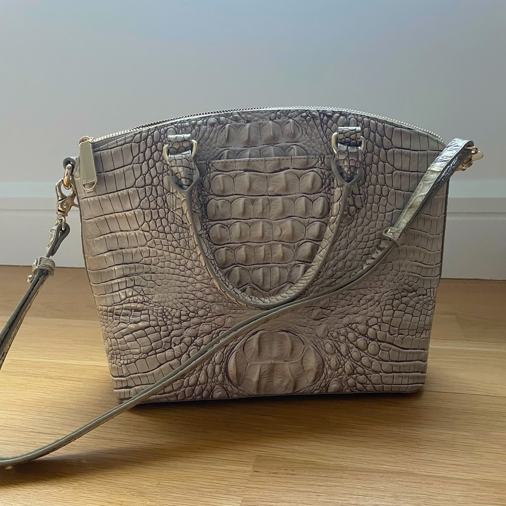 Brahmin Duxbury Sterling Handbag - Satchel with removable shoulder strap.